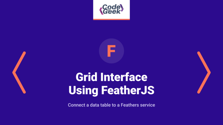 grid interface using FeatherJS