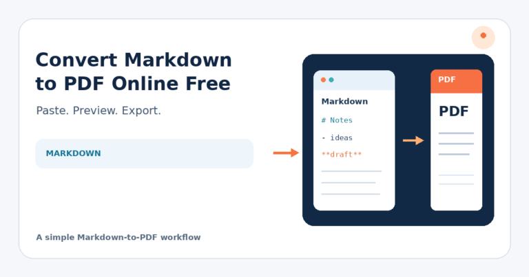 Convert Markdown to PDF Online Free