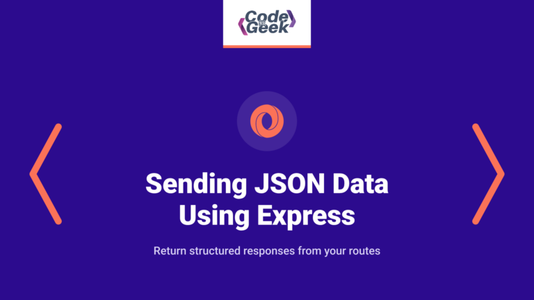 Sending JSON Data Using Express res.json() Method