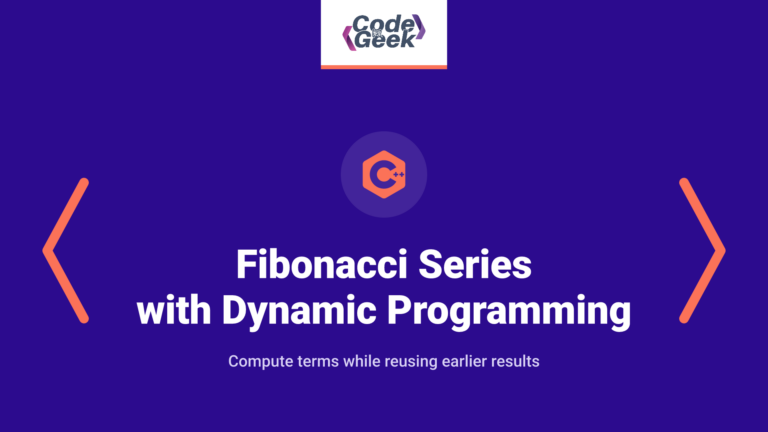 Fibonacci Series with Dynamic Programming in C++