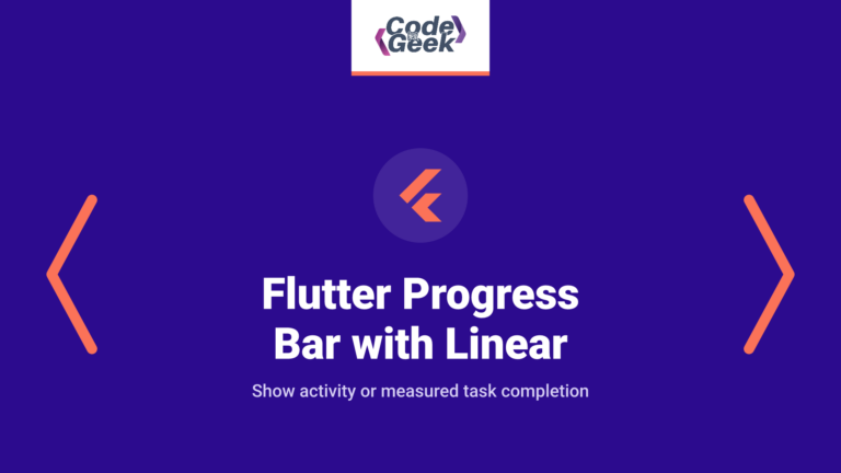 Flutter Progress Bar with LinearProgressIndicator