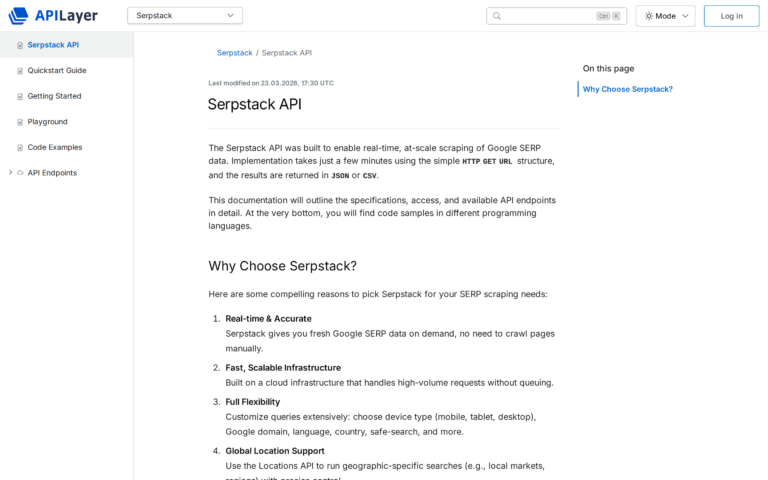 Google Search Results JSON API