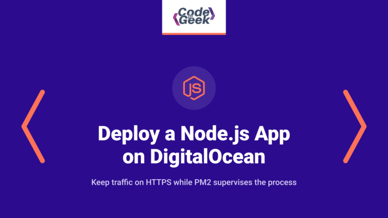Deploy a Node.js App on a DigitalOcean Droplet