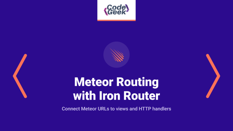 Meteor Routing with Iron Router