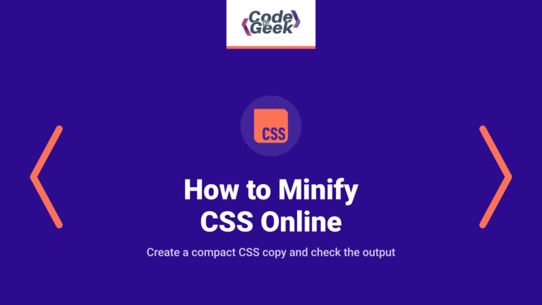 How to Minify CSS Online