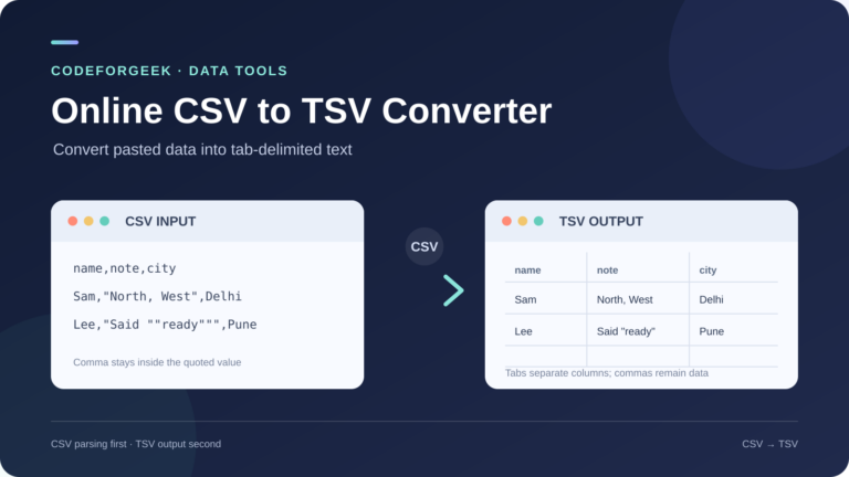 Online CSV to TSV Converter