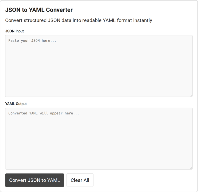 JSON to YAML Converter Online