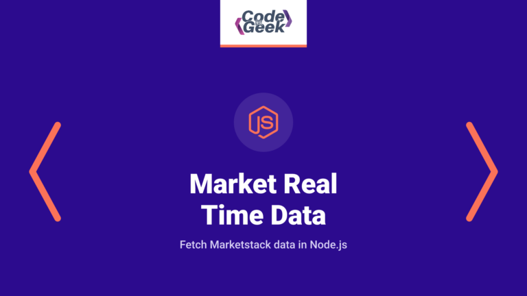 Market Real Time Data in Node.js with Marketstack