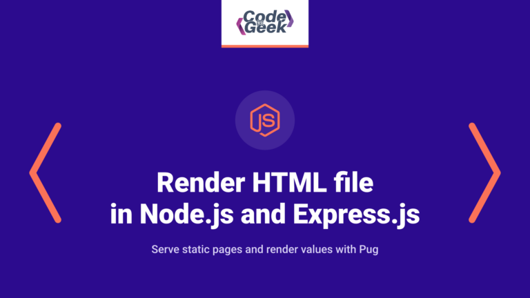 Render HTML file in Node.js and Express.js framework