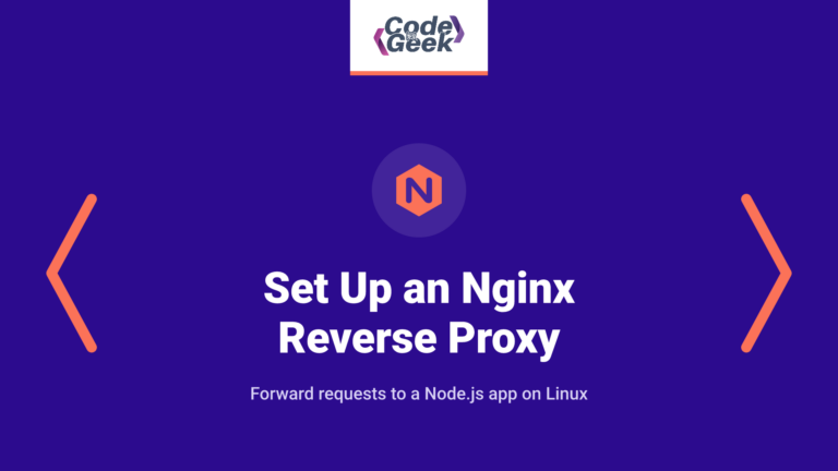 Set Up an Nginx Reverse Proxy for a Node.js App on Linux