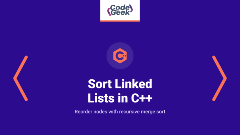 Sort Linked Lists in C++ with Merge Sort