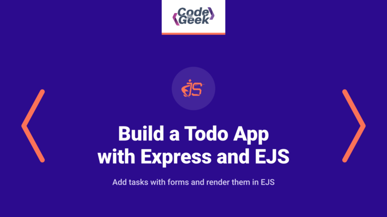 How to Build a Todo App with Express and EJS