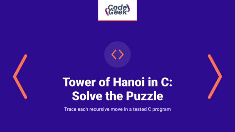 Tower of Hanoi in C: Solve the Puzzle
