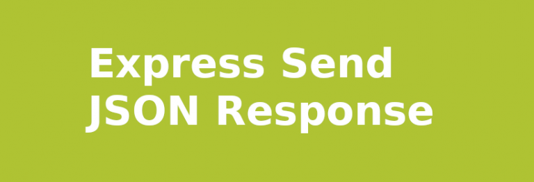 send json response express