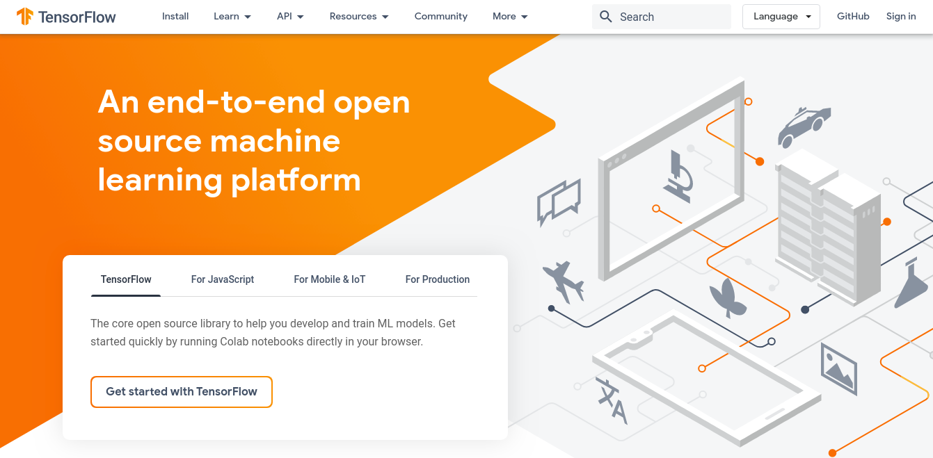 tensorflow homepage